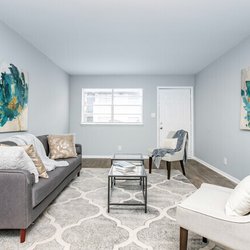 living room at Polaris at East Point apartments located in Atlanta, GA