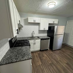 kitchen at Polaris at East Point apartments located in Atlanta, GA