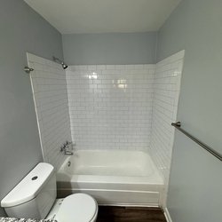 bathroom at Polaris at East Point apartments located in Atlanta, GA