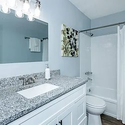 bathroom at Polaris at East Point apartments located in Atlanta, GA